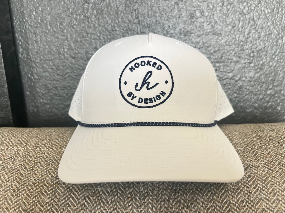 White Cap w/ Navy rope & logo